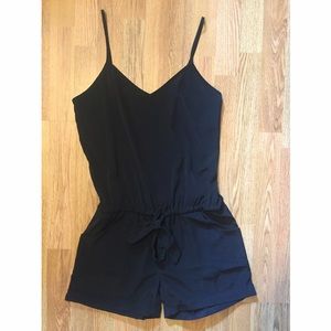 NWOT J. Crew black tie waist romper